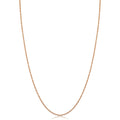 Kooljewelry 14k Rose Gold Rope Chain Pendant Necklace (1 mm 24 inch)