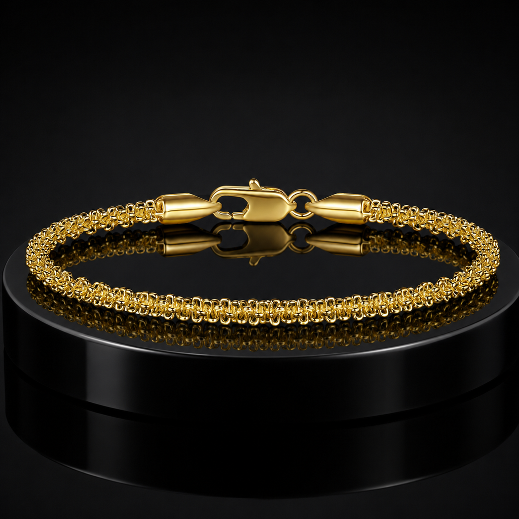 14K Gold Starry Rope Bracelet
