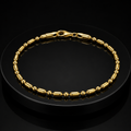 14K Gold Charm Bead Bracelet