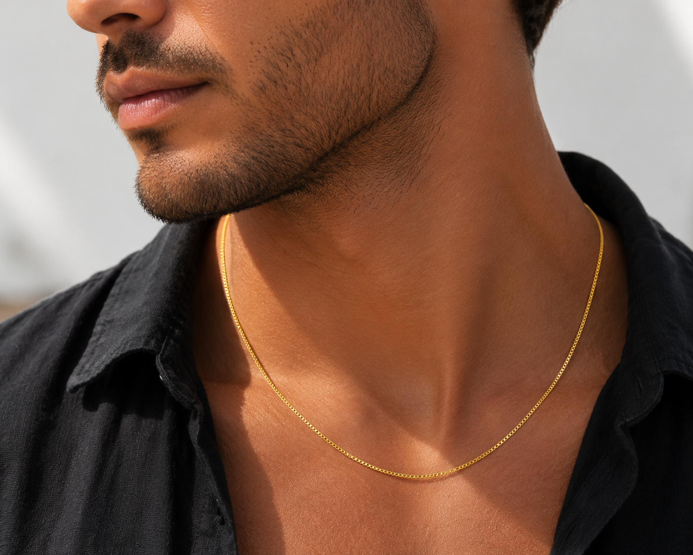 10k Solid Gold - Venezia Link Chain - men's