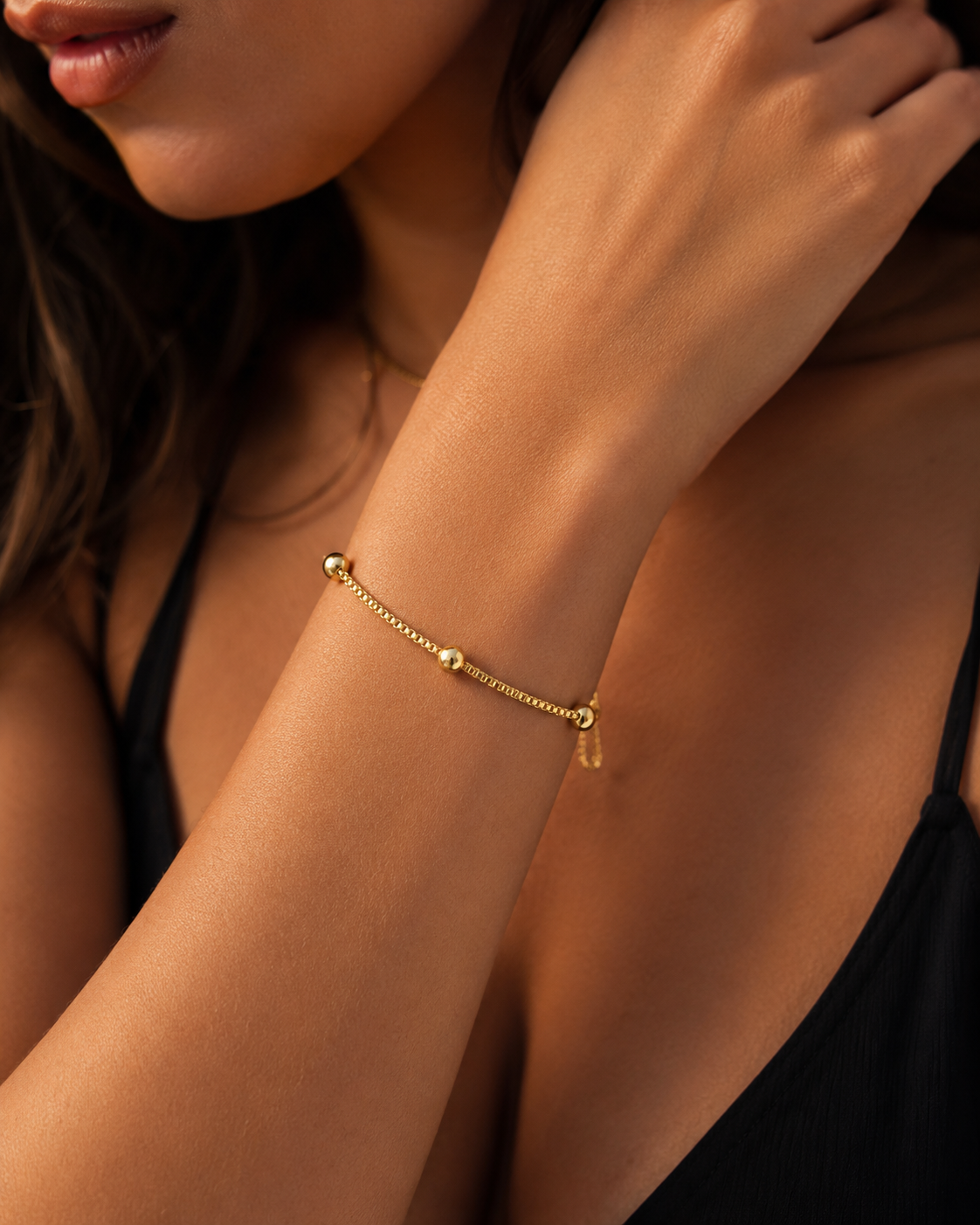 Aurora 14K Gold Beaded Bracelet